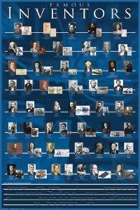 POSTER FAMOUS INVENTORS 61 X 91.5 CM