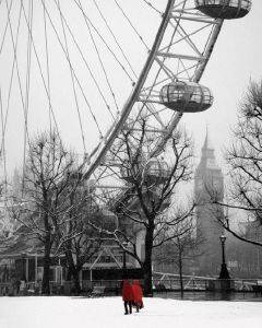 POSTER SNOW ON THE SOUTH BANK (LONDON) 40.6 X 50.8 CM