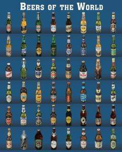 POSTER BEERS OF THE WORLD 40.6 X 50.8 CM