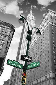 POSTER NEW YORK - STREET SIGN 61 X 91.5 CM