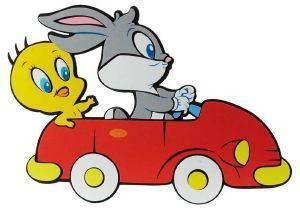   HOLLYTOON BABY TWEETY-BUGS CAR (LARGE)