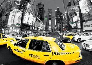 POSTER NEW YORK TIME SQUARE RUSH HOUR 100X140CM