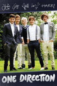 POSTER  ONE-DIRECTION SIGNATURES 61 X 91.5 CM