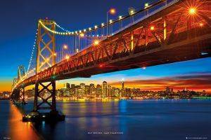 POSTER SAN-FRANCISCO-BAY-BRIDGE  61 X 91.5 CM