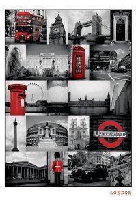 POSTER LONDON COLLAGE 61 X 91.5 CM