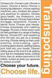 POSTER TRAINSPOTTING PYRAMID INTERNATIONAL 61 X 91.5 CM