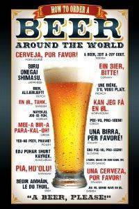 POSTER HOW TO ORDER BEER PYRAMID INTERNATIONAL 61 X 91.5 CM