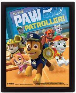 3D POSTER PAW PATROL (TO THE PAW PATROLLER) 25.4X20.32CM
