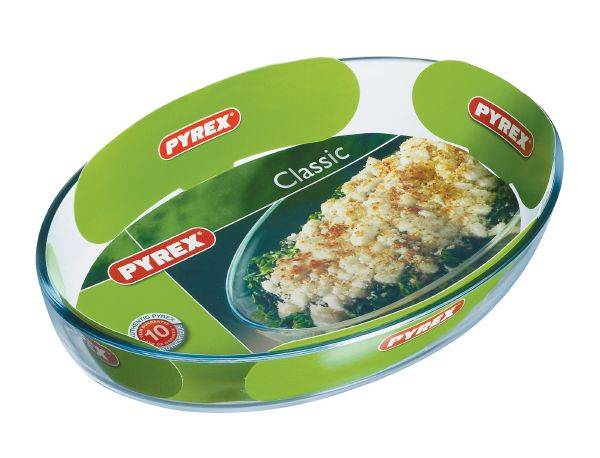 ΤΑΨΙ PYREX ΠΥΡΑΝΤΟΧΟ ΓΥΑΛΙ ΟΒΑΛ 35Χ24CM