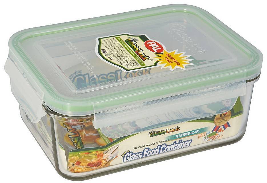 GLASSLOCK ΦΑΓΗΤΟΔΟΧΕΙΟ GLASSLOCK ΓΥΑΛΙ ΑΘΡΑΥΣΤΟ ΟΡΘΟΓΩΝΙΟ (715ML)