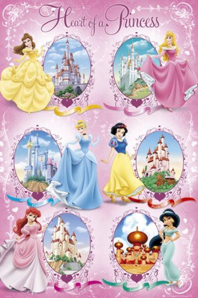 POSTER DISNEY PRINCESS CASTLES (61X91.5CM)