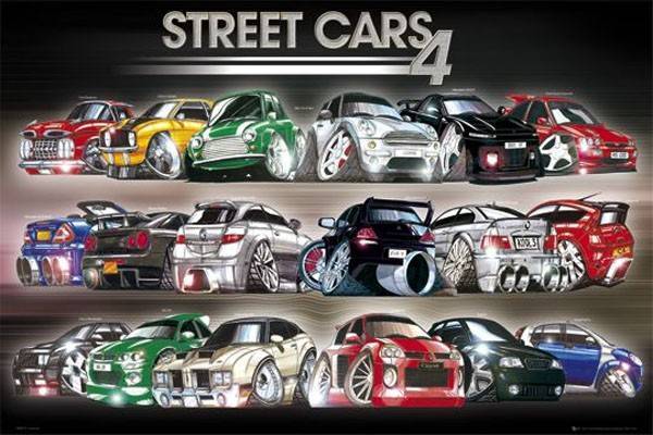 POSTER KOOLART STREET CARS 4 61 X 91.5 CM WIZARD - GENIUS AG