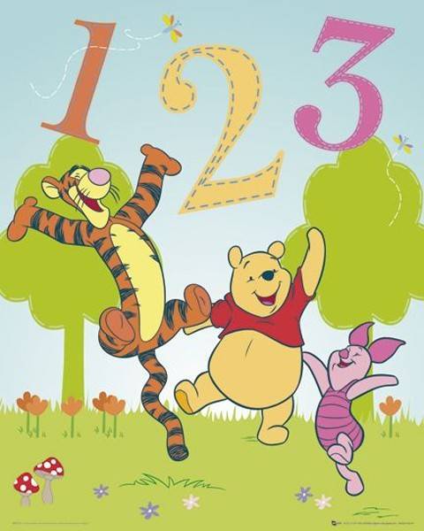 POSTER WINNIE 123 (40.6X50.8CM)
