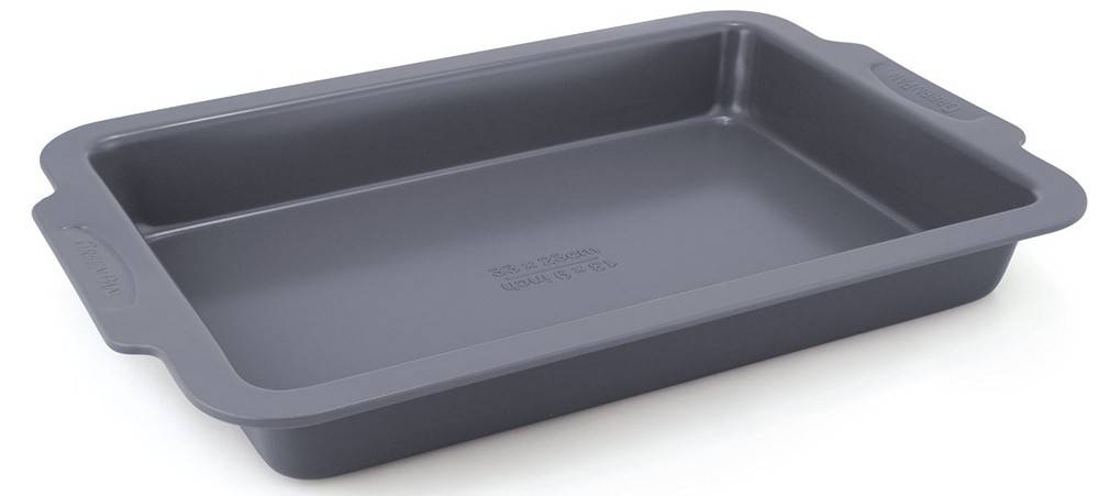 ΦΟΡΜΑ ΚΕΙΚ GREENPAN BOSTON ΟΡΘΟΓΩΝΙΑ ΓΚΡΙ 33X23CM