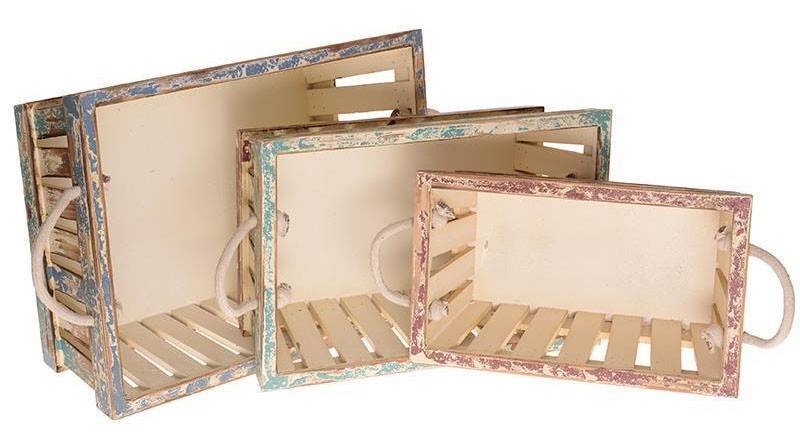 ΣΕΤ ΚΑΛΑΘΙΑ INART ΞΥΛΙΝΑ ΠΟΛΥΧΡΩΜΑ (3ΤΜΧ) INART