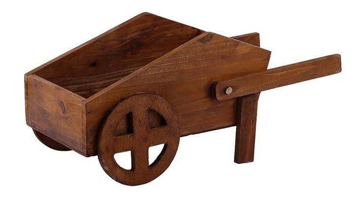 ESPIEL ΔΙΑΚΟΣΜΗΤΙΚΟ ΚΑΡΟΤΣΙ ESPIEL ΚΑΦΕ ΞΥΛΟ 16Χ16Χ35CM