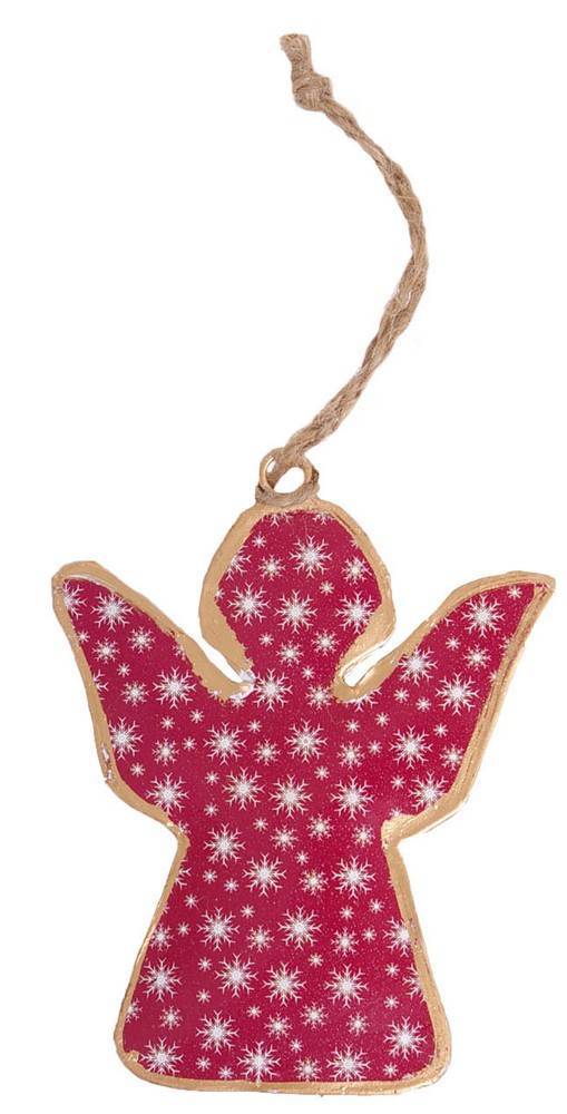 CHRISTMAS COLLECTION ΣΤΟΛΙΔΙ CHRISTMAS ΑΓΓΕΛΟΣ WINTER ΜΕΤΑΛΛΟ ΦΟΥΞΙΑ 10,5Χ9CM