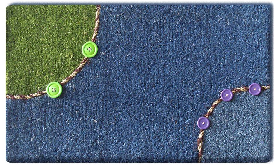 SAN LORENTZO ΧΑΛΑΚΙ ΕΙΣΟΔΟΥ SAN LORENTZO DΜ-405 RΟΡΕ WΟΟDΕΝ ΒUΤΤΟΝS ΜΠΛΕ 45Χ75 CM