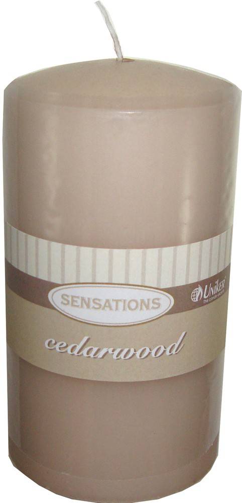 ΑΡΩΜΑΤΙΚO ΚΕΡΙ UNIKER SENSATION ΚΟΡΜΟΣ ΜΠΕΖ CEDARWOOD 7Χ13CM