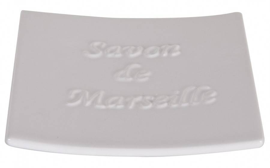ΣΑΠΟΥΝΟΘΗΚΗ SPIRELLA SAVON DE MARSEILLE ΛΕΥΚΟ ΚΕΡΑΜΙΚΟ (8,5Χ8,5CM) SPIRELLA