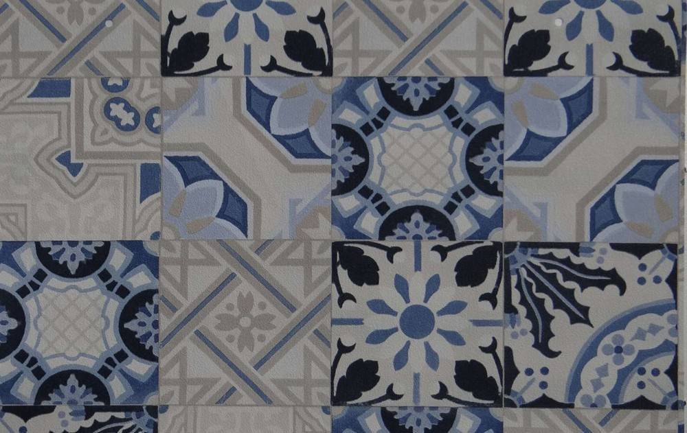 PETRANIS ΤΑΠΕΤΣΑΡΙΑ PETRANIS ΝΟ 183 ΜΟΤΙΒΟ ΠΛΑΚΑΚΙΑ ΣΕ ΜΠΛΕ ΑΠΟΧΡΩΣΕΙΣ 0.53X10.05CM