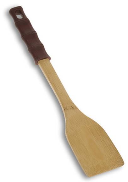 NAVA ΣΠΑΤΟΥΛΑ NAVA TERRESTRIAL ΞΥΛΙΝΗ BAMBOO ΜΕ ΧΕΡΟΥΛΙ ΣΙΛΙΚΟΝΗΣ ΜΕΓΑΛΗ (30.5CM)