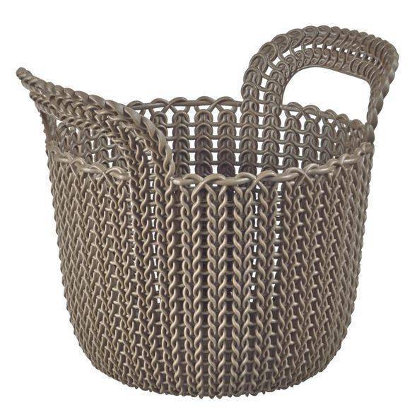 CURVER ΚΑΛΑΘΙ CURVER KNIT ΠΛΑΣΤΙΚΟ ΣΤΡΟΓΓΥΛΟ ΚΑΦΕ 3L 23X19X19CM