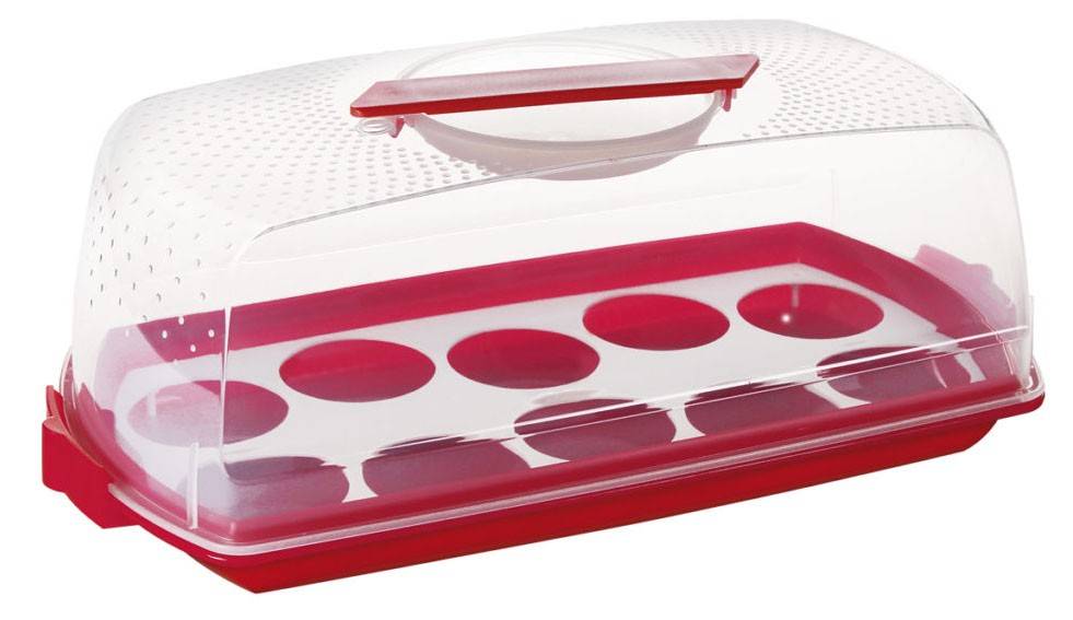 ΔΟΧΕΙΟ ΦΥΛΑΞΗΣ COSMOPLAST MUFFIN ΟΡΘΟΓΩΝΙΟ 37X17.5X11CM COSMOPLAST