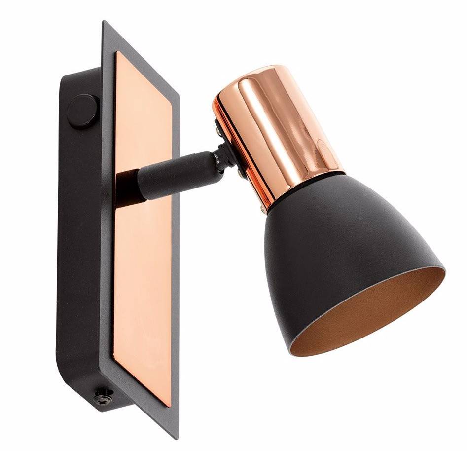 EGLO ΦΩΤΙΣΤΙΚΟ ΕΠΙΤΟΙΧΙΟ EGLO BARNHAM 94584 ΜΕΤΑΛΛΙΚΟ ΜΑΥΡΟ/ΧΑΛΚΙΝΟ 16.5X7CM