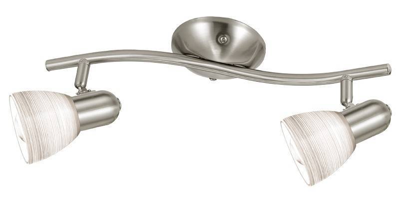 EGLO ΦΩΤΙΣΤΙΚΟ ΟΡΟΦΗΣ EGLO DAKAR 1 88473 ΜΕΤΑΛΛΟ/ΓΥΑΛΙ ΑΣΗΜΙ/ΚΡΕΜ 37X10CM