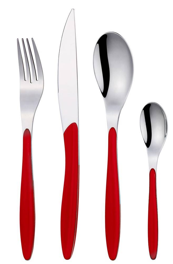 ΣΕΤ ΜΑΧΑΙΡΟΠΙΡΟΥΝΑ CRYSPO TRIO HOOP ΚΟΚΚΙΝΟ (24ΤΜΧ) CRYSPO TRIO