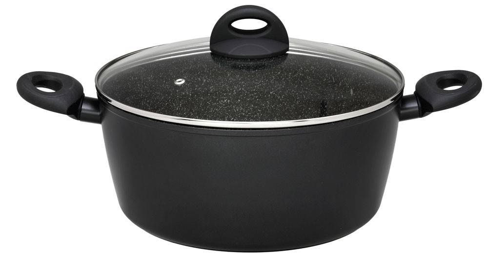 CRYSPO TRIO ΚΑΤΣΑΡΟΛΑ CRYSPO TRIO PETRA ΑΝΤΙΚΟΛΛΗΤΙΚΗ ΜΑΥΡΗ (28CM)