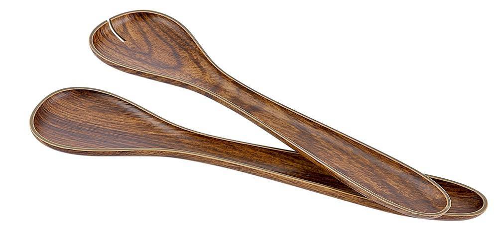 ΣΕΤ ΚΟΥΤΑΛΕΣ ΣΑΛΑΤΑΣ EVELIN PLASTIC ΚΑΦΕ 30.5CM (2ΤΜΧ) EVELIN