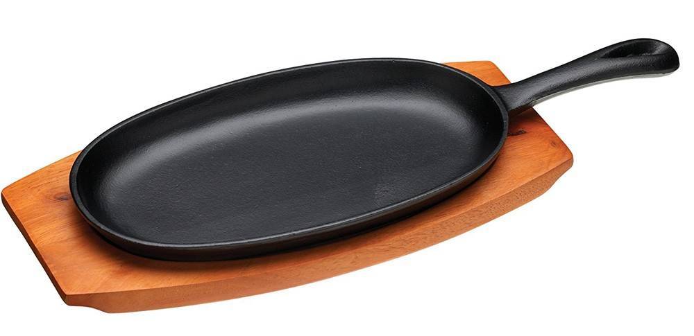 ΤΗΓΑΝΙ KIΤCHEN CRAFT ΜΕ ΒΑΣΗ ΟΒΑΛ ΧΥΤΟΣΙΔΗΡΟΣ ΜΑΥΡΟ (37CM)