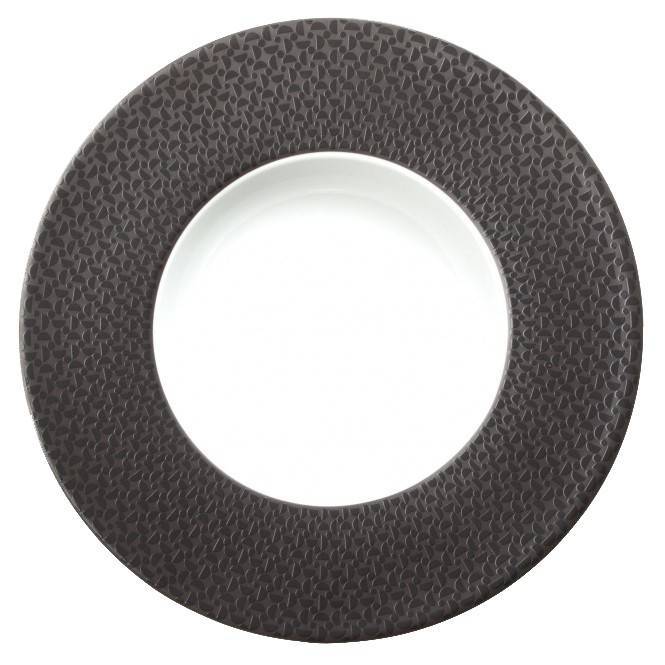 ΠΙΑΤΟ ΒΑΘΥ SECRET DE GOURMET DΕΜΙ LUΝΕ ΠΟΡΣΕΛΑΝΗ ΜΑΥΡΟ 23CM SECRET DE GOURMET