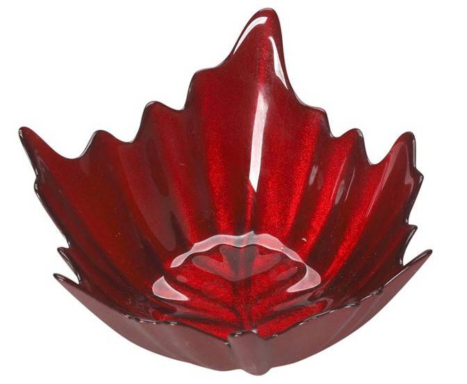 ΣΕΤ ΜΠΩΛ ESPIEL LEAVES ΓΥΑΛΙ ΚΟΚΚΙΝΟ 14X12CM (12ΤΜΧ) ESPIEL