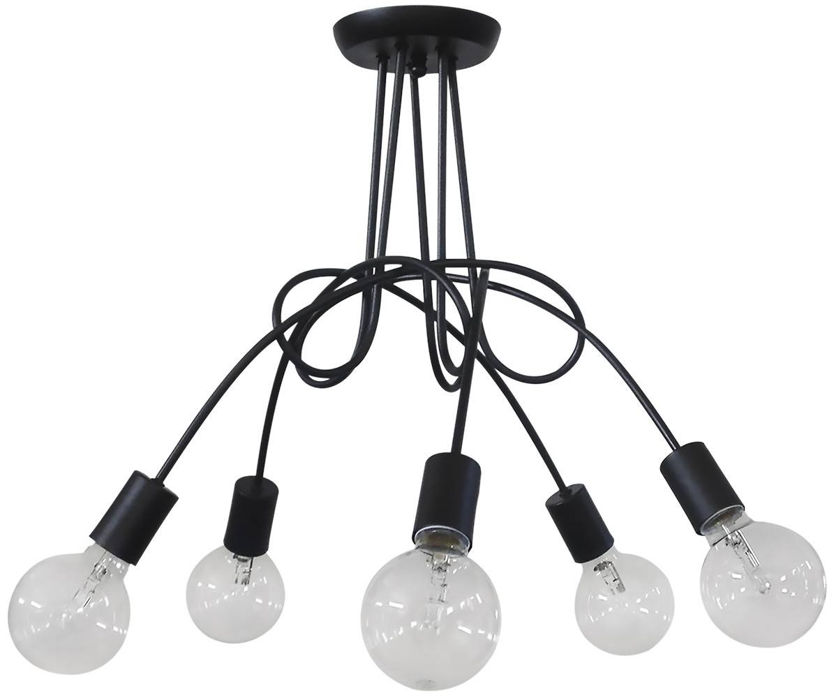 HERONIA LIGHTING ΦΩΤΙΣΤΙΚΟ ΟΡΟΦΗΣ HERONIA LIGHTING PLEX 5/L ΜΕΤΑΛΛΙΚΟ ΜΑΥΡΟ 50X30CM