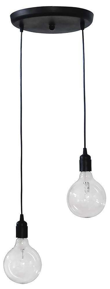HERONIA LIGHTING ΦΩΤΙΣΤΙΚΟ ΟΡΟΦΗΣ HERONIA LIGHTING KA-01PENDEL 2/L ΠΛΑΣΤΙΚΟ ΜΑΥΡΟ 80X28CM