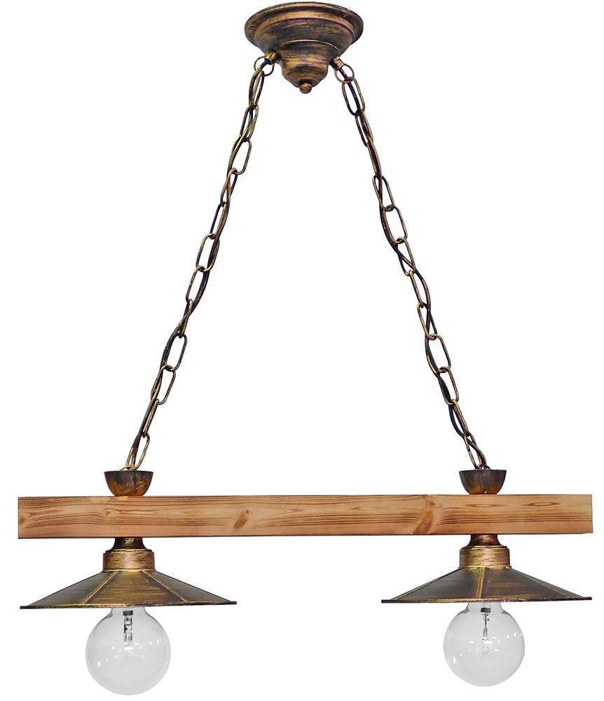 ΦΩΤΙΣΤΙΚΟ ΟΡΟΦΗΣ HERONIA LIGHTING R-150 RAGA 2L CHAIN ΜΕΤΑΛΛΟ/ΞΥΛΟ ΜΠΕΖ/BRONZE 67X65X24CM HERONIA LIGHTING