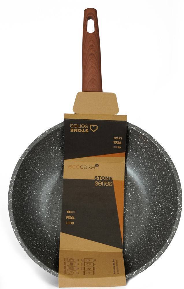 ΤΗΓΑΝΙ WOK ESTIA STONE SERIES ΑΝΤΙΚΟΛΛΗΤΙΚΟ (28CM) ESTIA