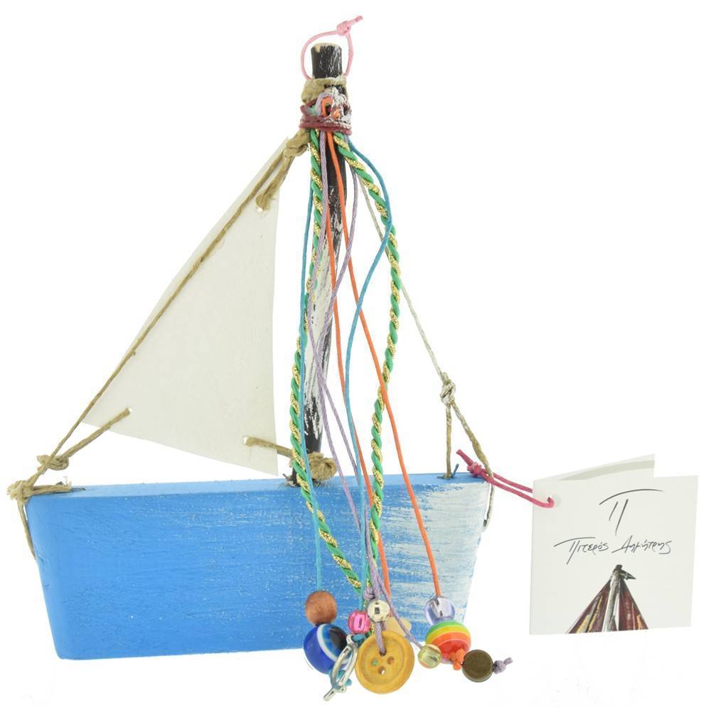 ΠΙΤΕΡΟΣ ΔΗΜΗΤΡΗΣ ΔΙΑΚΟΣΜΗΤΙΚΟ ΚΑΡΑΒΙ ΠΙΤΕΡΟΣ ΔΗΜΗΤΡΗΣ ΞΥΛΟΣΥΝΘΕΣΗ ΜΠΛΕ ΜΕ ΠΟΛΥΧΡΩΜΕΣ ΧΑΝΤΡΕΣ 12Χ15.5Χ1.5CM