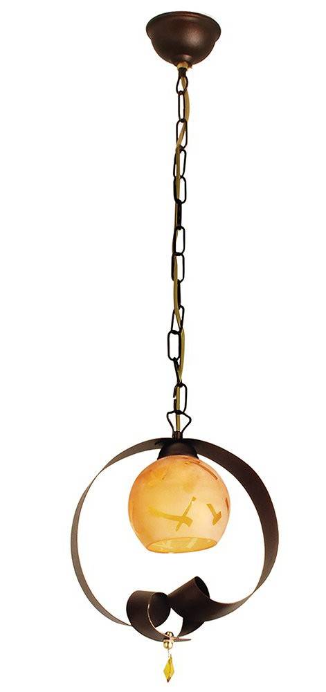 ΦΩΤΙΣΤΙΚΟ ΟΡΟΦΗΣ ARLIGHT ELEGANT GA101 ΑΠΟ ΜΕΤΑΛΛΟ ΚΑΙ ΓΥΑΛΙ ΚΑΦΕ-ΠΟΡΤΟΚΑΛΙ 28Χ115CM
