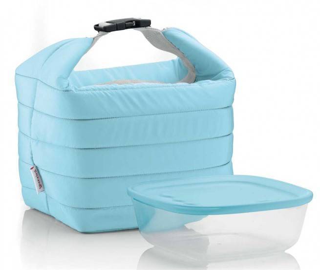 ΤΣΑΝΤΑ ΙΣΟΘΕΡΜΙΚΗ GUZZINI ME ΔΟΧΕΙΟ ΤΡΟΦΙΜΩΝ ΓΑΛΑΖΙΟ 22Χ18X22CM