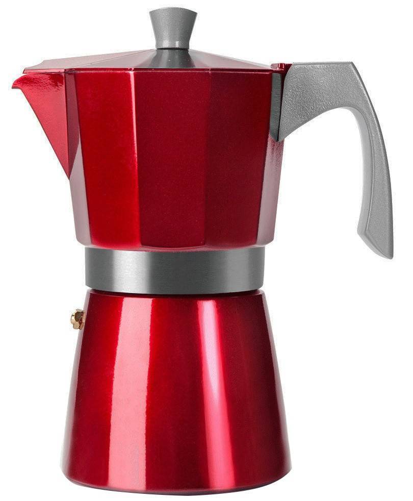 ΚΑΦΕΤΙΕΡΑ ESPRESSO IBILI EVVA KOKKINO 19X10CM 6 ΦΛΥΤΖΑΝΙΑ IBILI