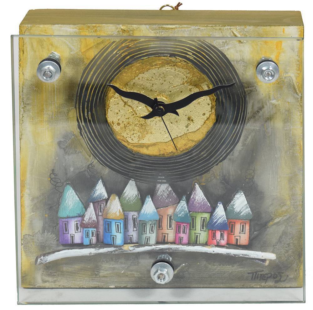 ΠΙΤΕΡΟΣ ΔΗΜΗΤΡΗΣ ΡΟΛΟΙ ΕΠΙΤΡΑΠΕΖΙΟ ΠΙΤΕΡΟΣ ΔΗΜΗΤΡΗΣ ΞΥΛΟΣΥΝΘΕΣΗ ΓΥΑΛΙ ΧΡΥΣΟ 20Χ20Χ7 CM