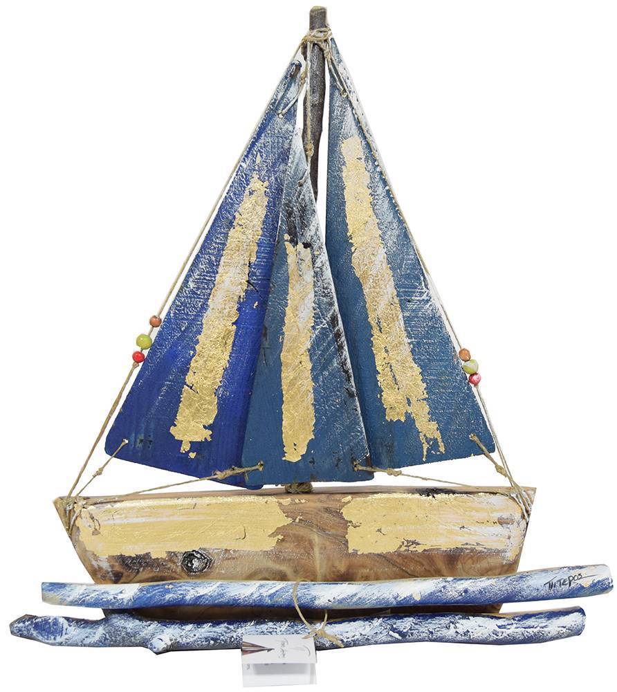 ΔΙΑΚΟΣΜΗΤΙΚΟ ΣΚΑΦΟΣ ΠΙΤΕΡΟΣ ΔΗΜΗΤΡΗΣ ΞΥΛΟΣΥΝΘΕΣΗ ΜΠΛΕ ΧΡΥΣΟ 41Χ41X4CM ΠΙΤΕΡΟΣ ΔΗΜΗΤΡΗΣ