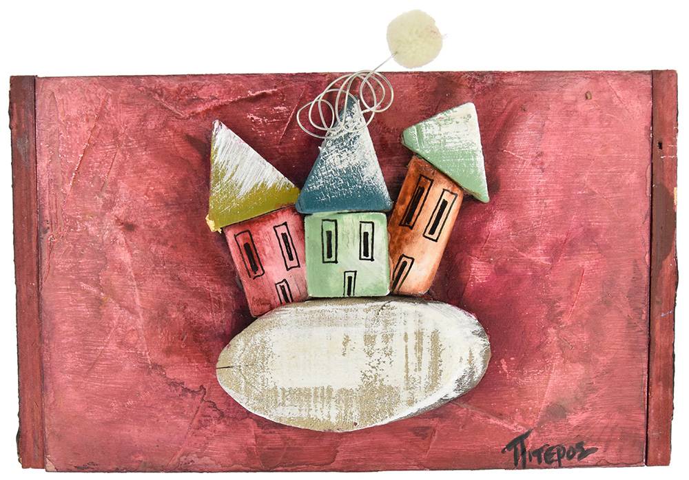 ΚΟΥΤΙ ΠΙΤΕΡΟΣ ΔΗΜΗΤΡΗΣ ΞΥΛΟΣΥΝΘΕΣΗ ΚΟΚΚΙΝΟ ΜΕ ΠΟΛΥΧΡΩΜΑ ΣΠΙΤΙΑ 2ΘΗΚΕΣ 20X12X4CM