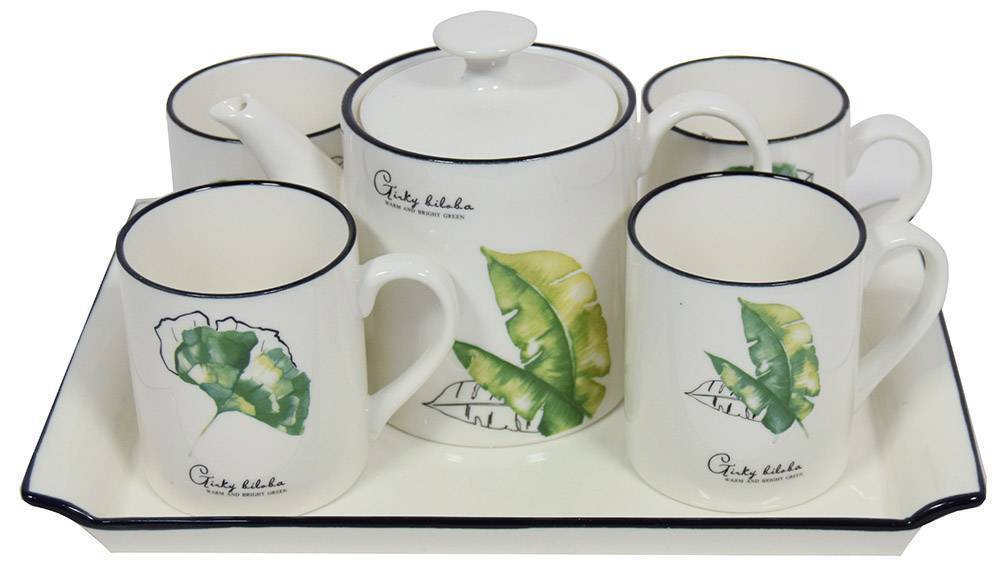 ΣΕΤ ΤΣΑΓΙΟΥ ETOILE ΚΕΡΑΜΙΚΟ 6ΤΜΧ ΠΡΑΣΙΝΟ (32Χ21CM) ETOILE