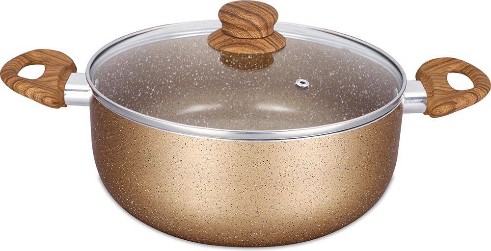 ΚΑΤΣΑΡΟΛΑ CHIOS HELLAS WOODSTONE ΑΝΤΙΚΟΛΛΗΤΙΚΗ ΜΕ ΕΠΙΣΤΡΩΣΗ ΜΑΡΜΑΡΟ (26CM) CHIOS HELLAS