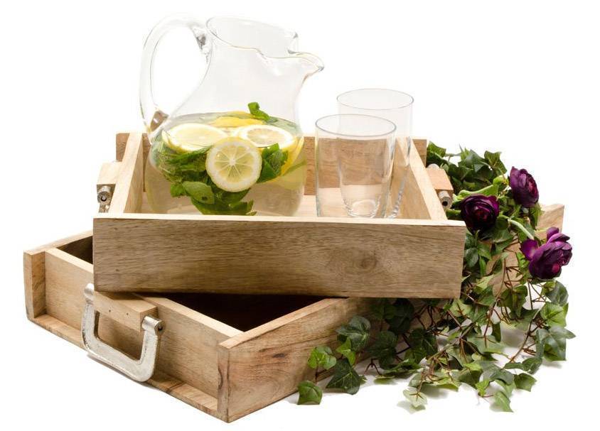 ΔΙΣΚΟΙ ΣΕΡΒΙΡΙΣΜΑΤΟΣ DECO ΞΥΛΟ 2TMX 55X31XΥ9CM/36X30XΥ9CM DECO